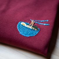 Handmade Embroidered Ramen Tee-Shirt | Etsy (US)