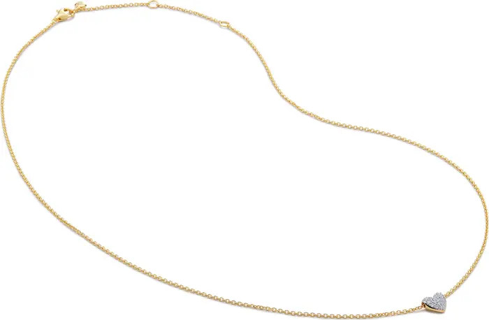 Monica Vinader Lab-Created Diamond Heart Charm Necklace | Nordstrom | Nordstrom