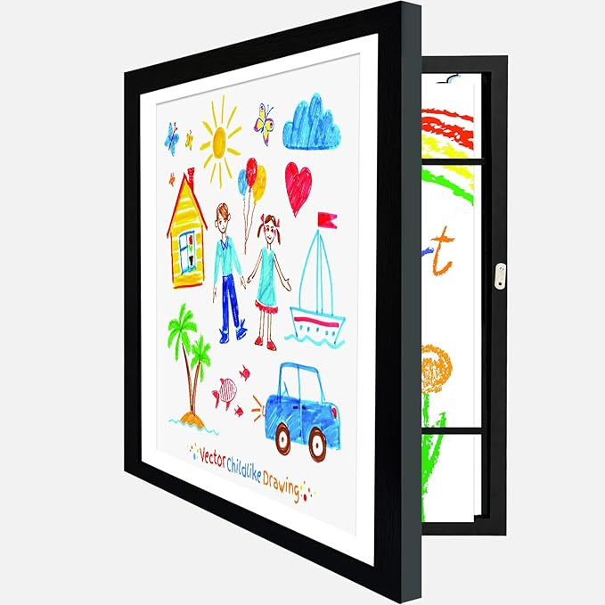 Kids Art Frame & Artwork Display - 8.5x11" Changeable Display Holds 150 Pcs, Magnetic Front-Loadi... | Amazon (US)