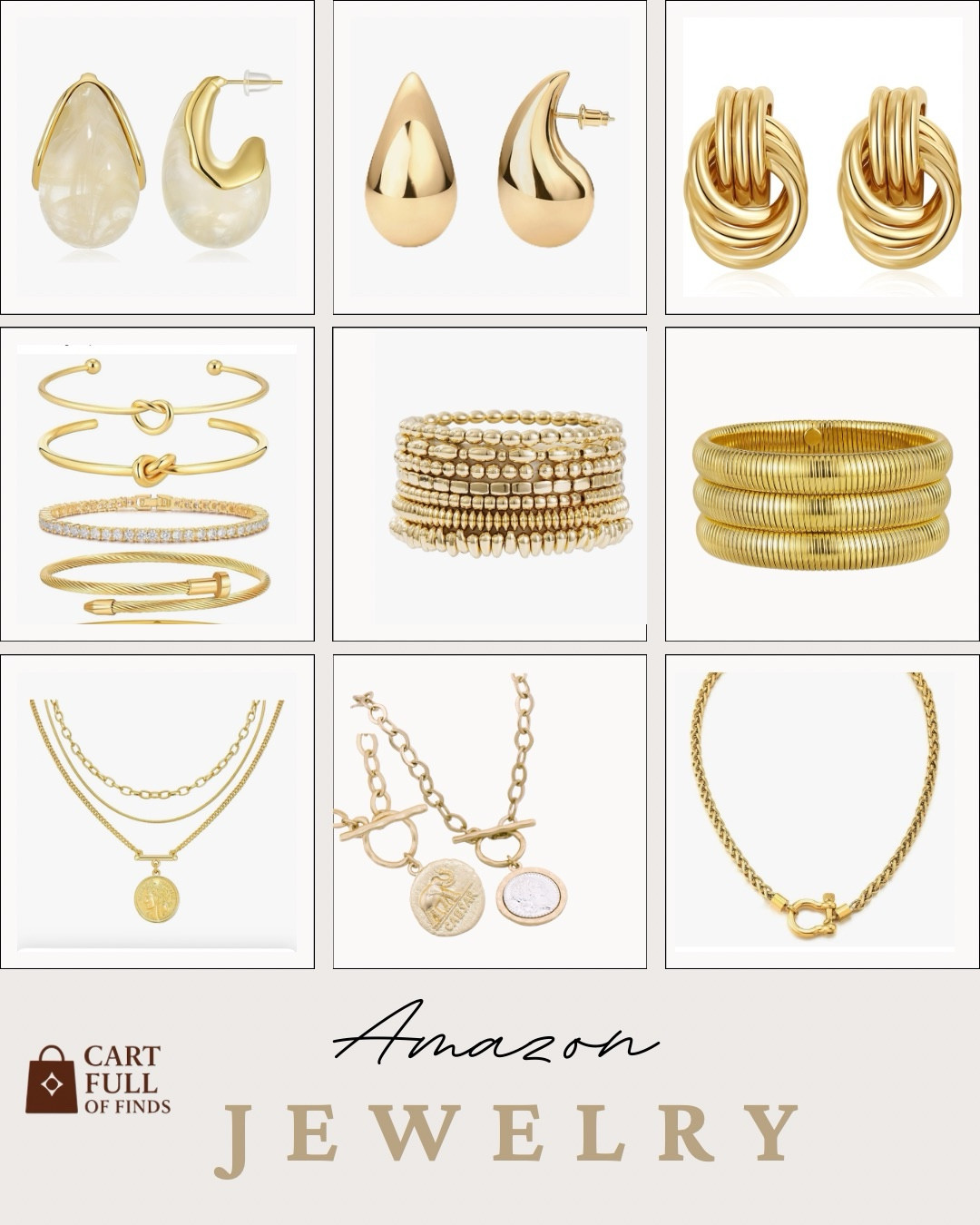 Amazon jewelry that looks like a splurge but is a steal ✨

Earrings, layered necklaces, and bracelets I own and wear on repeat—these pieces instantly elevate any outfit without the price tag.
