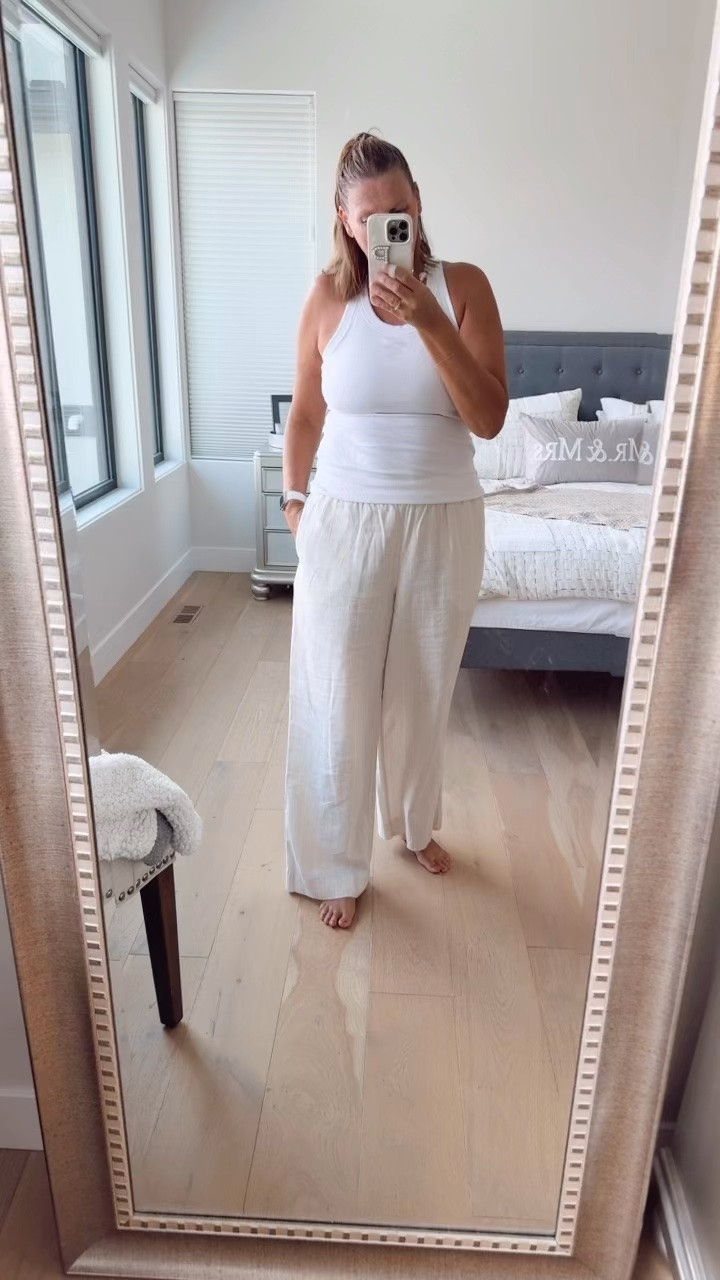 Happy hour with the girls!!
My love for old navy linen pants 
This is the wide leg style 
Wearing a M
Also this bra free tank from Amazon 👌must have

#LTKsummer #LTKover50style #LTKstyletip