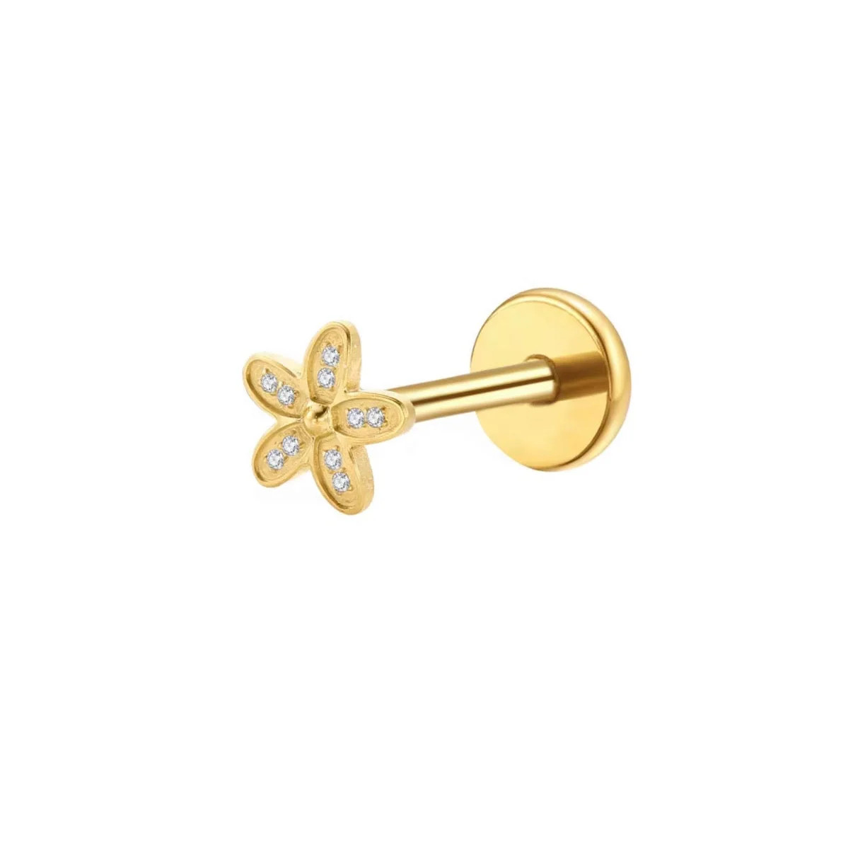 Lumi Bloom Flat Back Stud | Pierced by Ash Design