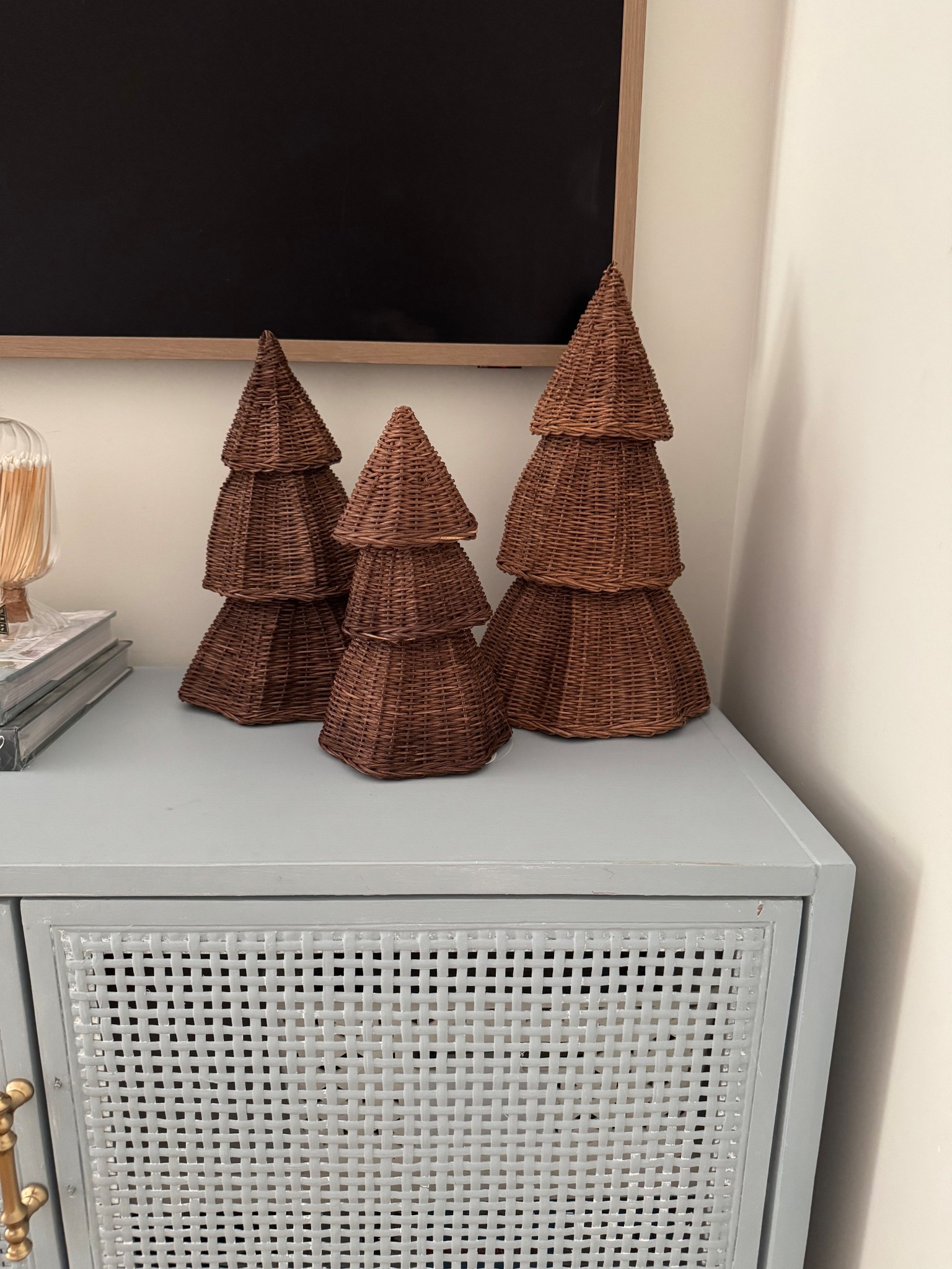 Are we all seasonally confused with targets new studio mcgee Christmas arrivals? Had to see what these rich chocolate trees are all about and I think I’m a fan. Mixed with this blue media console cabinet 👏🏼

#LTKFindsUnder50 #LTKSeasonal #LTKStyleTip