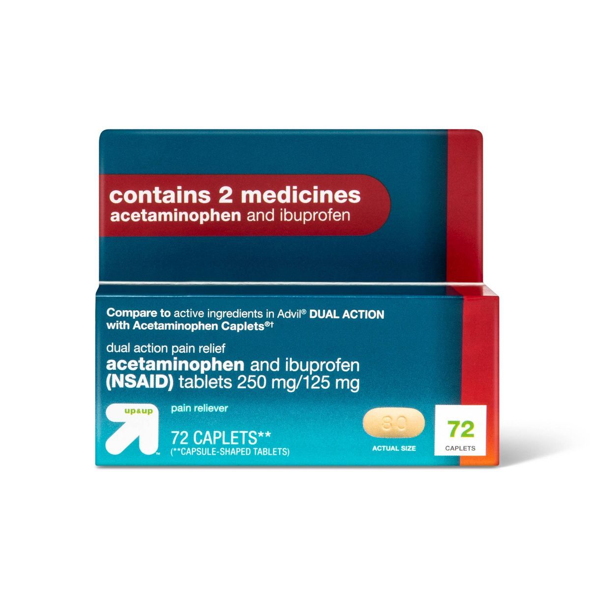 Acetaminophen Pain Reliever Caplet - 72ct - up & up™ | Target