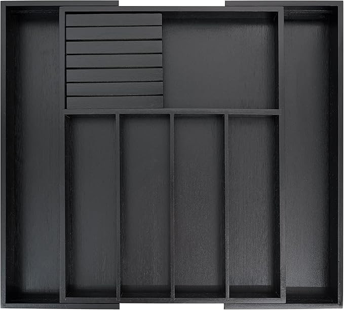 VaeFae Premium Bamboo Silverware Drawer Organizer Kitchen, Expandable Utensil Organizer with Knif... | Amazon (US)
