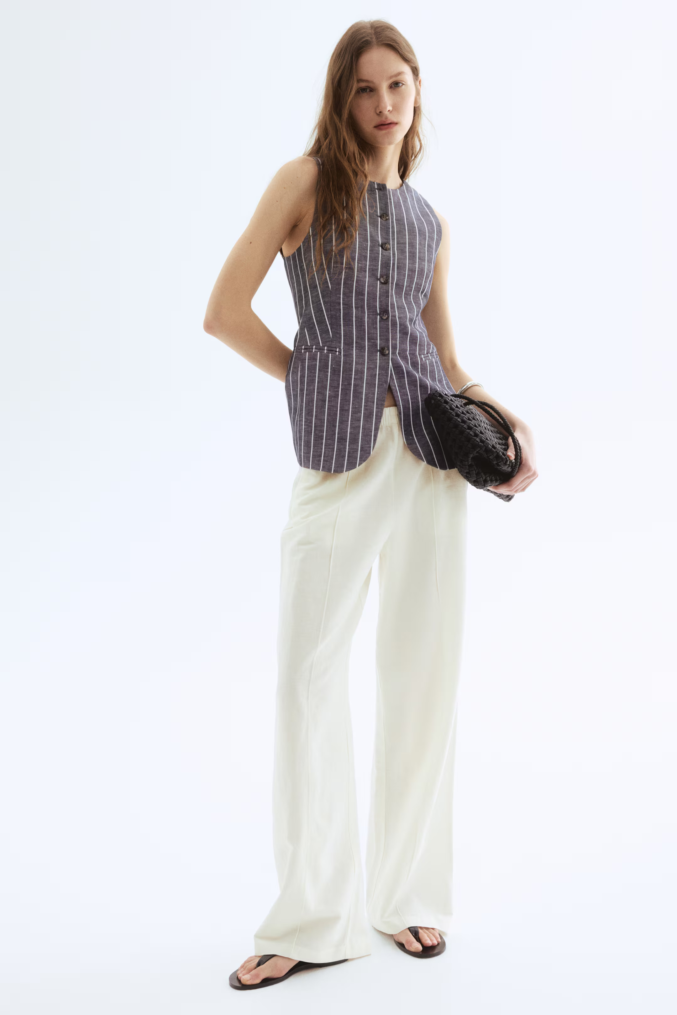 Linen-blend trousers | H&M (UK, MY, IN, SG, PH, TW, HK)