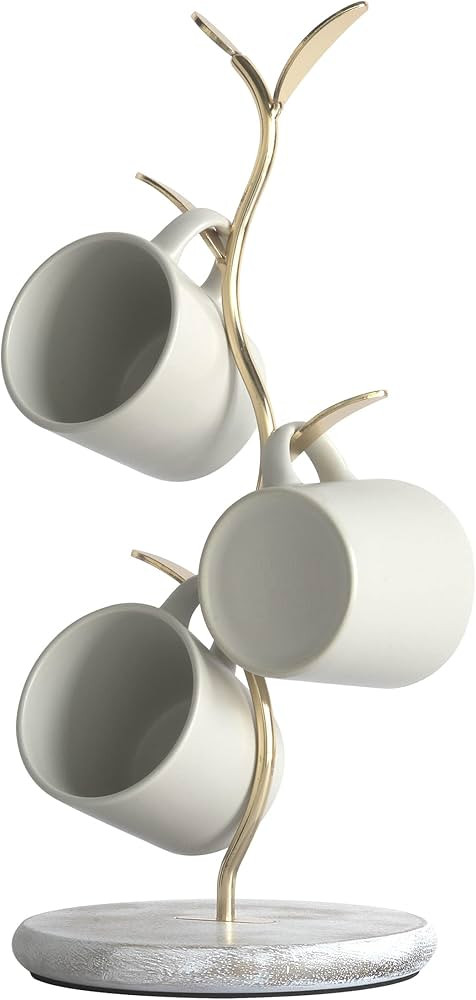 Coffee Mug Holder,Mug Rack Countertop,Leaf Shaped Mug Tree for Counter,Coffee Tea Cup Mug Holder ... | Amazon (US)