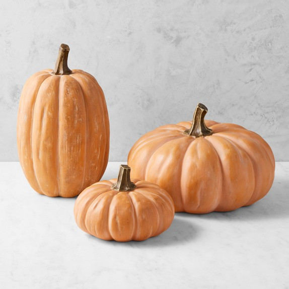 Outdoor Pre-Lit Faux Pumpkins | Williams-Sonoma