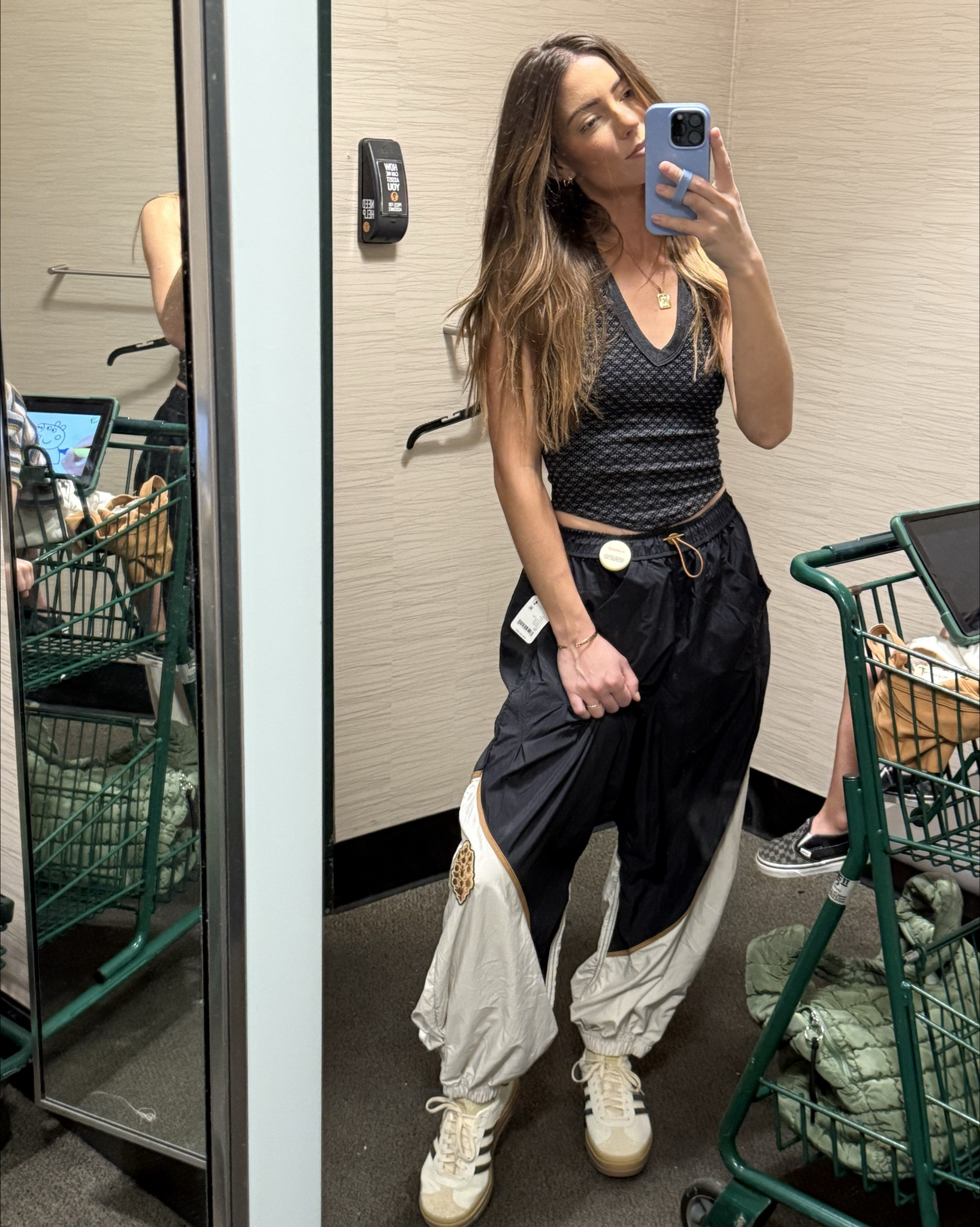 Swishy parachute pants from FP Movement. Size XS in both top and bottoms. 

#LTKActive