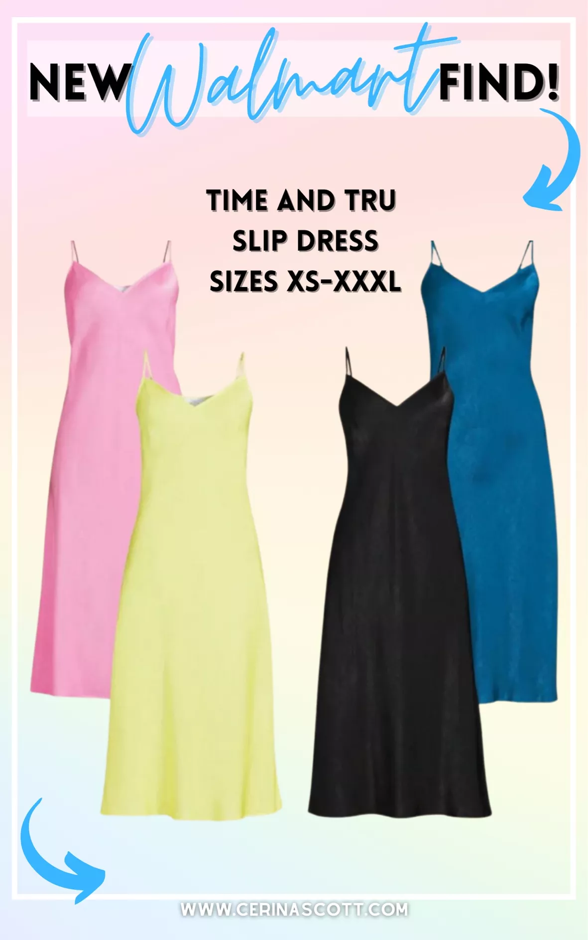Time and Tru Women's Bias Cut Slip … curated on LTK