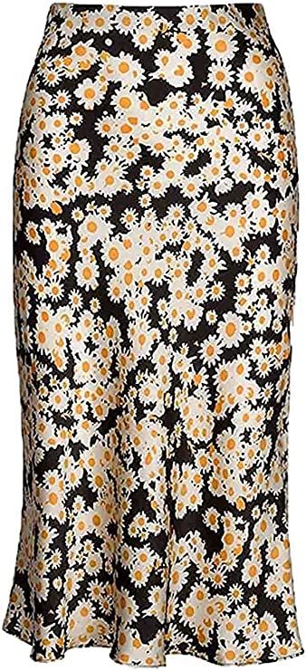 Amazon.com: Leopard Print Skirt for Women Cheetah High Waist Silk Satin Elasticized Skirts : Clothin | Amazon (US)
