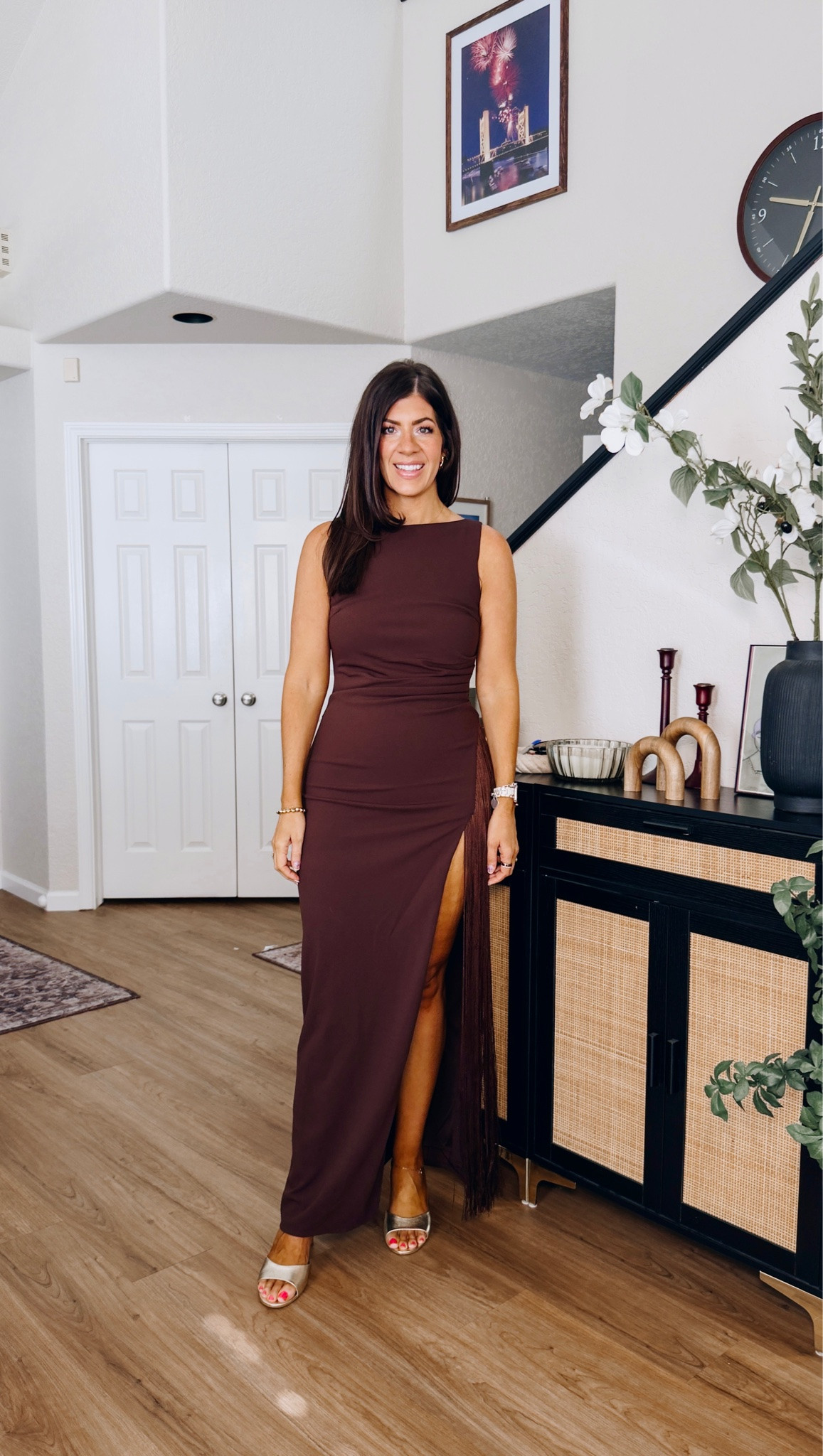 In an 8 fringe dress

#LTKMidsize #LTKTall #LTKWedding