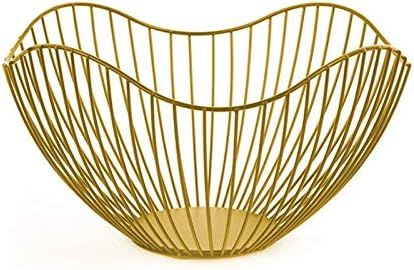 Fanduo Metal Wire Fruit Basket - Decorative Metal Frame Fruit Bowl for Living Room, Kitchen, Coun... | Amazon (US)