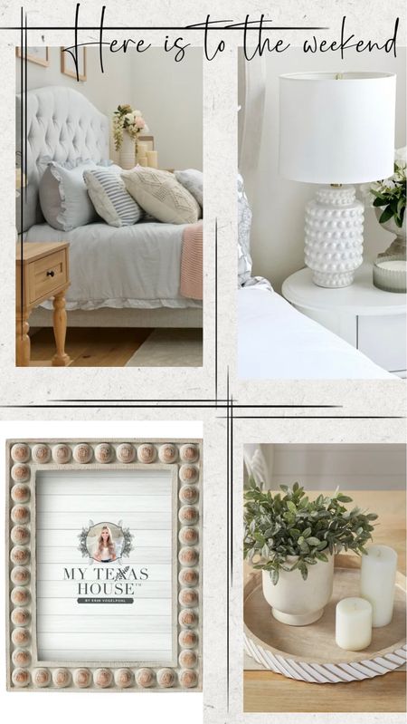 Home essential update 
Photo frame 
Lamp
Upholstered bed 
Table decor 

#mytexashouse 
#home
#walmart 

#LTKhome #LTKSeasonal #LTKfamily