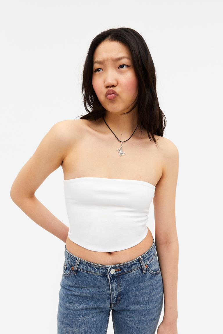 Cropped bandeau top | H&M (UK, MY, IN, SG, PH, TW, HK)