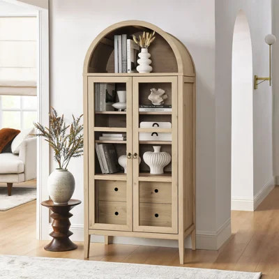 Nolan Tall Arched Storage Display Cabinet | Wayfair North America