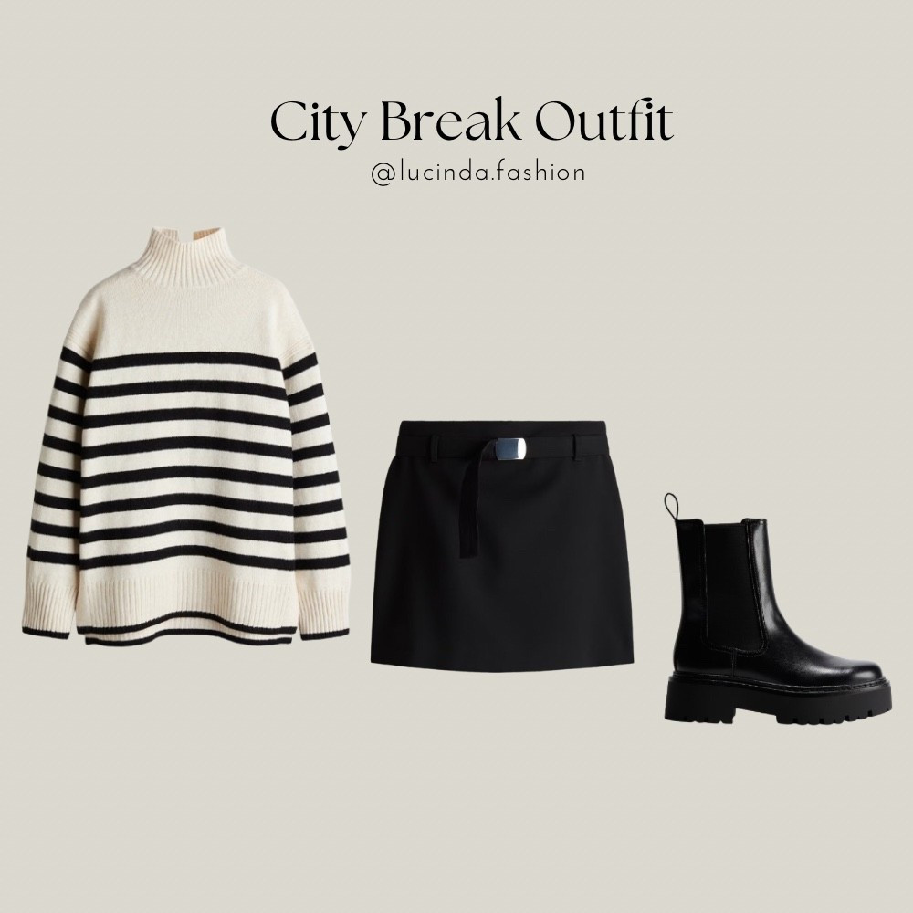 City Break Outfit 🏙️ 🚕 ✨

#knittedjumper #skirt #boots #winterfashion 

#LTKeurope #LTKuk #LTKwinter