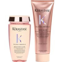 Kérastase Gloss Absolu Shampoo and Conditioner Duo, with Glycolic Acid, Hyaluronic Acid and Wild Rose | Look Fantastic (UK)