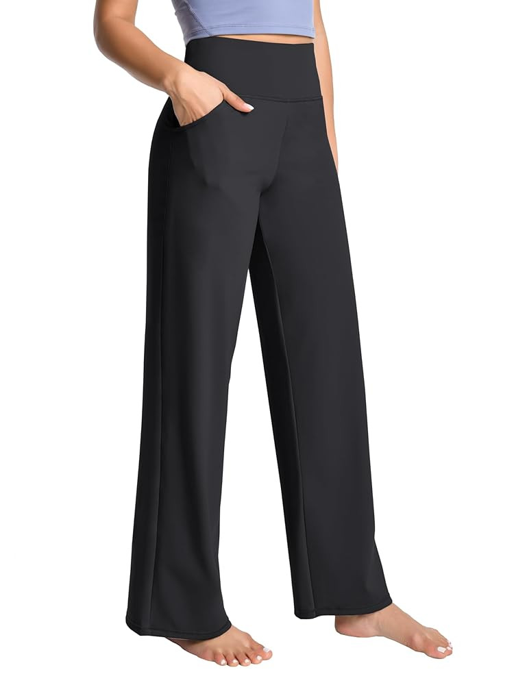 BUBBLELIME 29"/31"/33"/35"/37" Women Bootleg/Wide Legs High Waist Yoga Pants Tummy Control Bootcu... | Amazon (US)