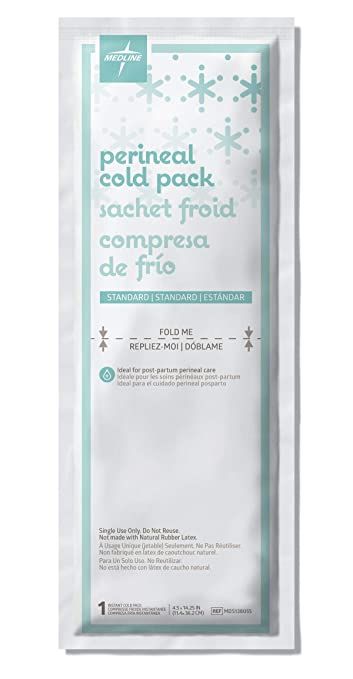 Medline MDS138055 Standard Perineal Cold Packs, 4.5" x 14.25", Pack of 24, Green | Amazon (US)