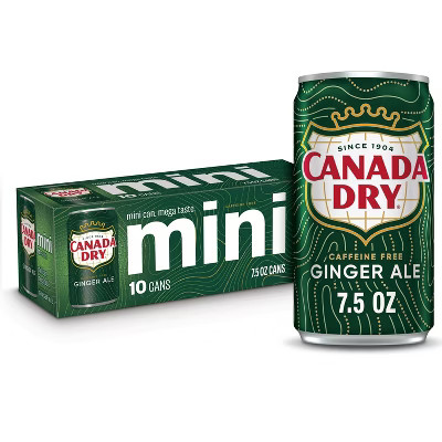 Canada Dry Ginger Ale Soda - 10pk/7.5 fl oz Mini Cans | Target