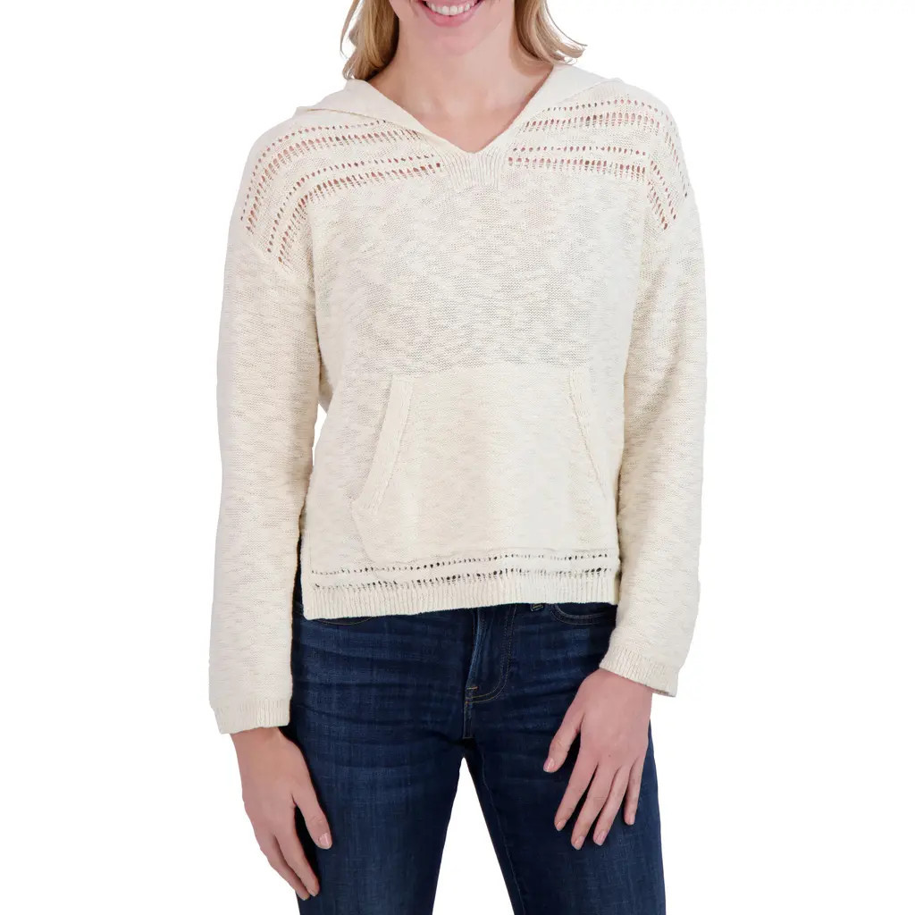 Lucky Brand Baja Knit Sweater Hoodie in Natural Combo at Nordstrom Rack, Size Large | Nordstrom Rack