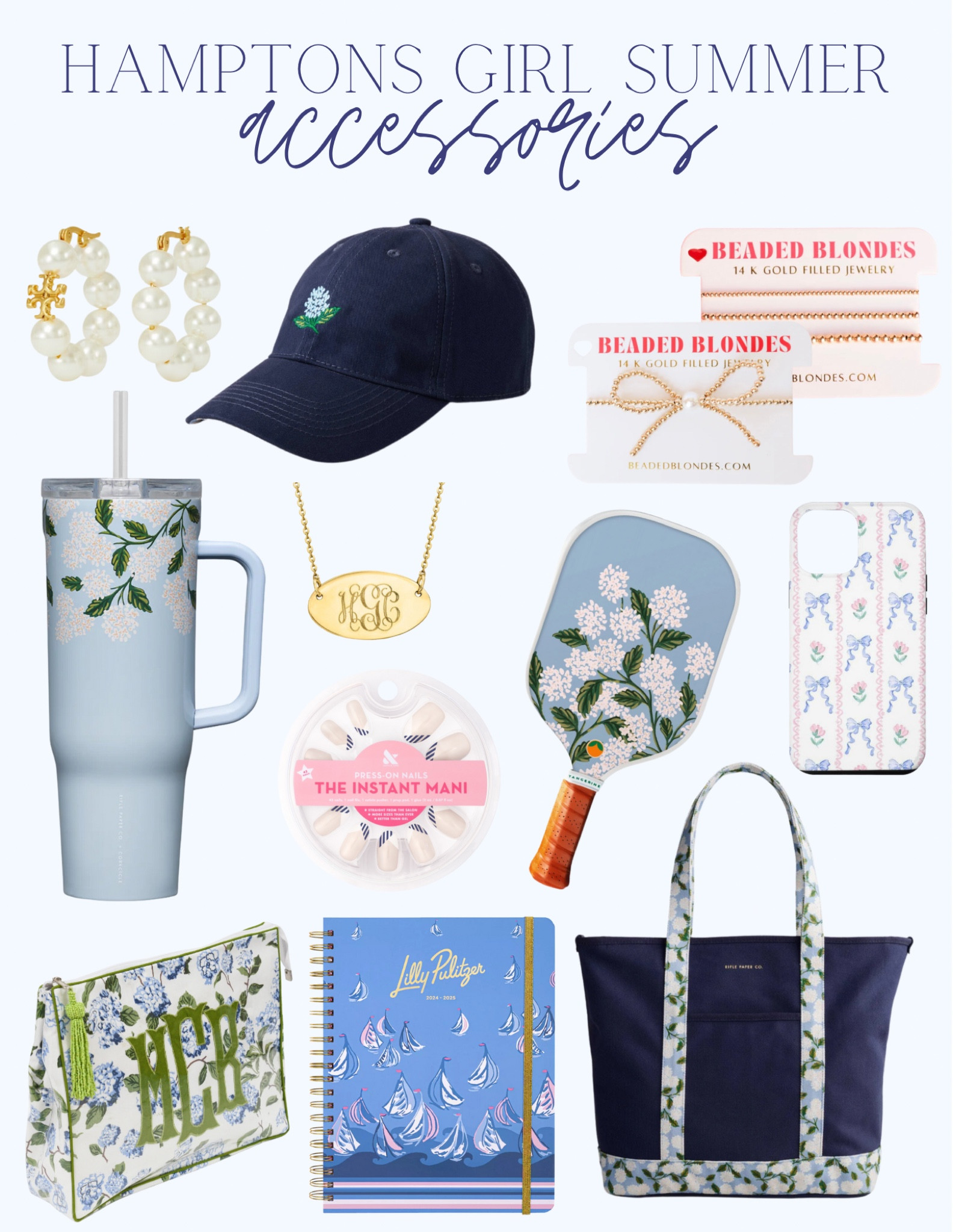 Hamptons girl summer accessories classic prep preppy hydrangea print nautical cute affordable finds for summer

#LTKFindsUnder100 #LTKSeasonal #LTKSummerSales
