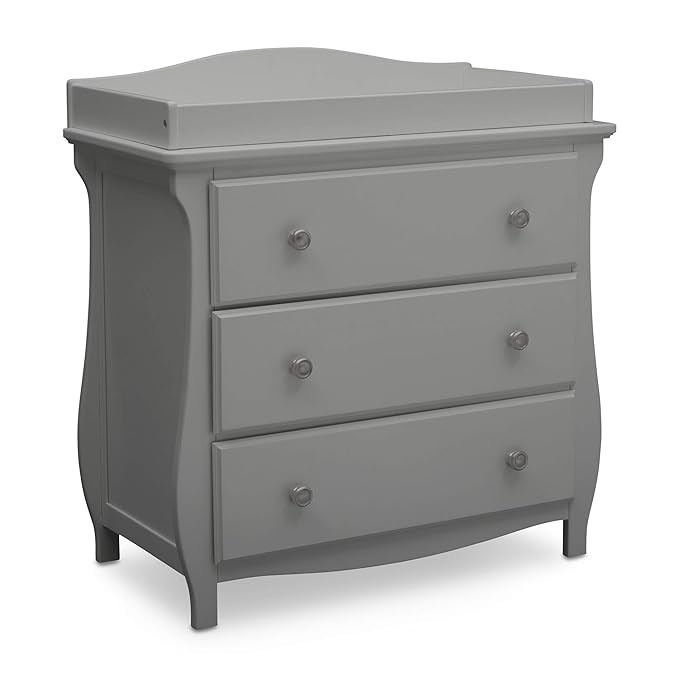 Lancaster 3 Drawer Dresser with Changing Top, Greenguard Gold Certified, Grey | Amazon (US)