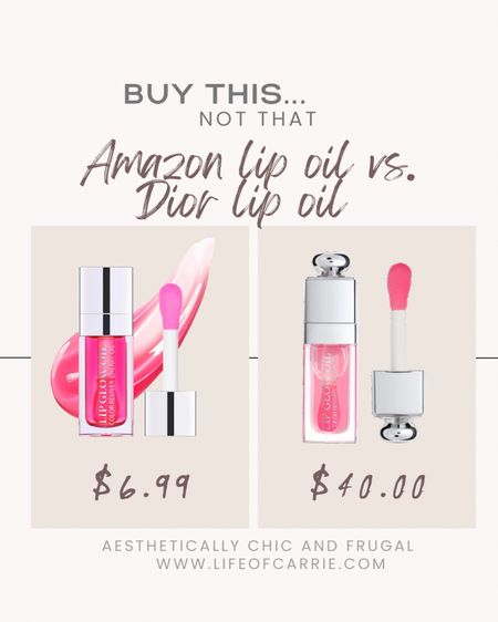 Buy this not that! Dior lip oil dooop, Amazon lip oil! #buythisnotthat #dior #lipoil #sephora 

#LTKbeauty #LTKstyletip #LTKxPrimeDay