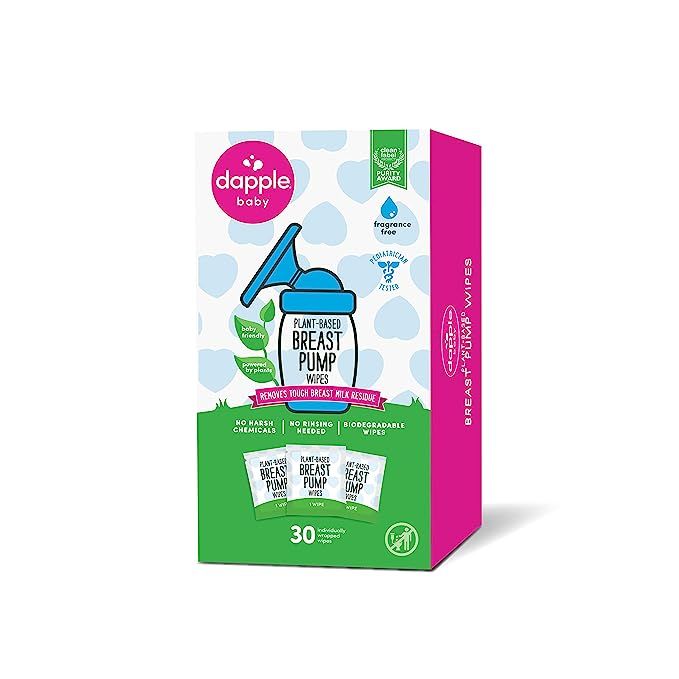 Dapple Breast Pump Cleaning Wipes Singles Fragrance Free 30x1ct - Pack of 1 | Amazon (US)