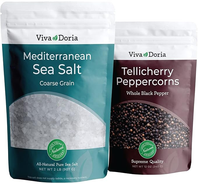 Viva Doria Tellicherry Black Peppercorn, Whole Black Pepper, Black Peppercorns, 12 Oz and Mediter... | Amazon (US)