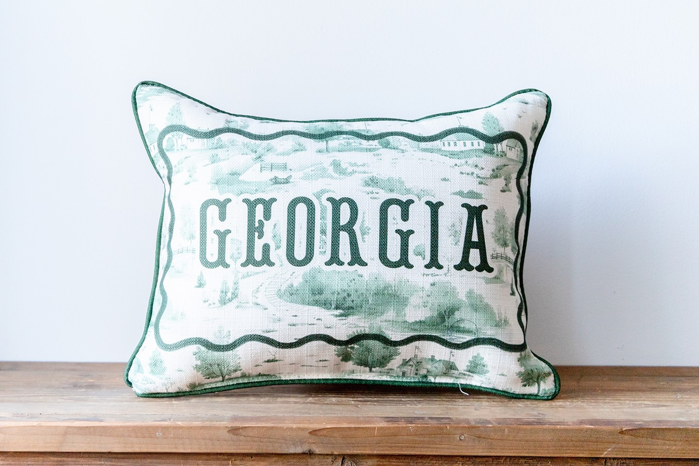Pastoral Toile State Pillow | Little Birdie | Little Birdie