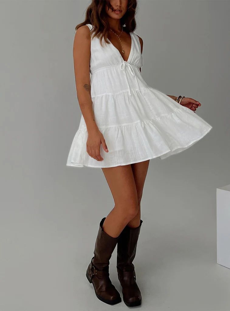 Dipsie Mini Dress White | Princess Polly US