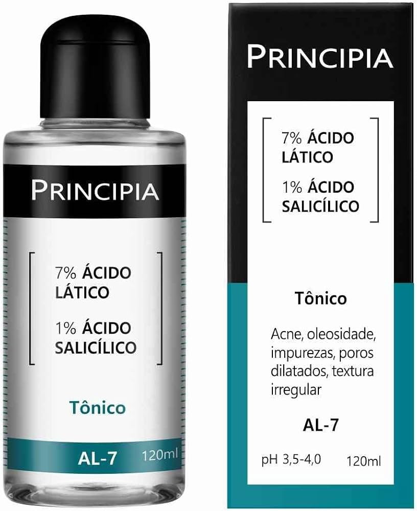 Tônico Principia 7% Ácido Lático + 1% Ácido Salicílico | Amazon (BR)