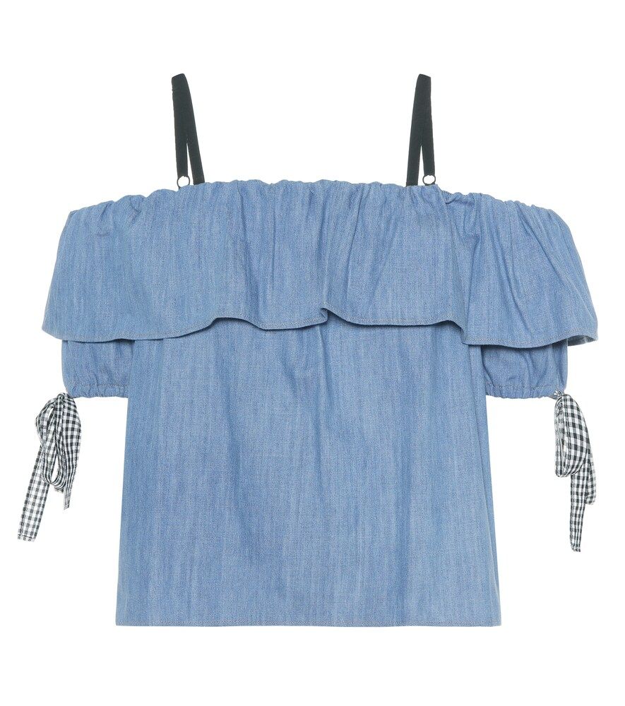 Chambray off-the-shoulder top | Mytheresa (UK)