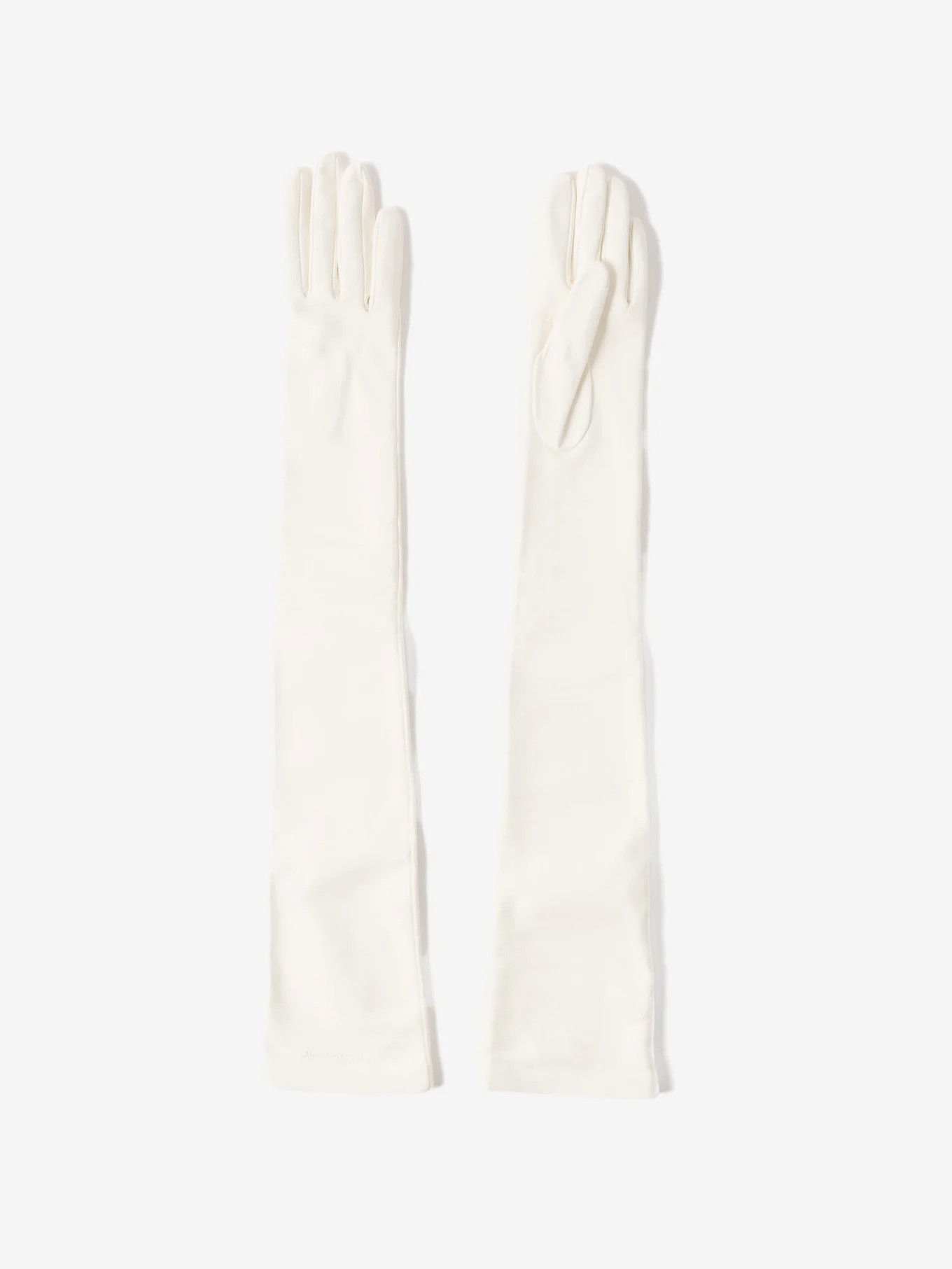 Logo-debossed long leather gloves | Matches (UK)