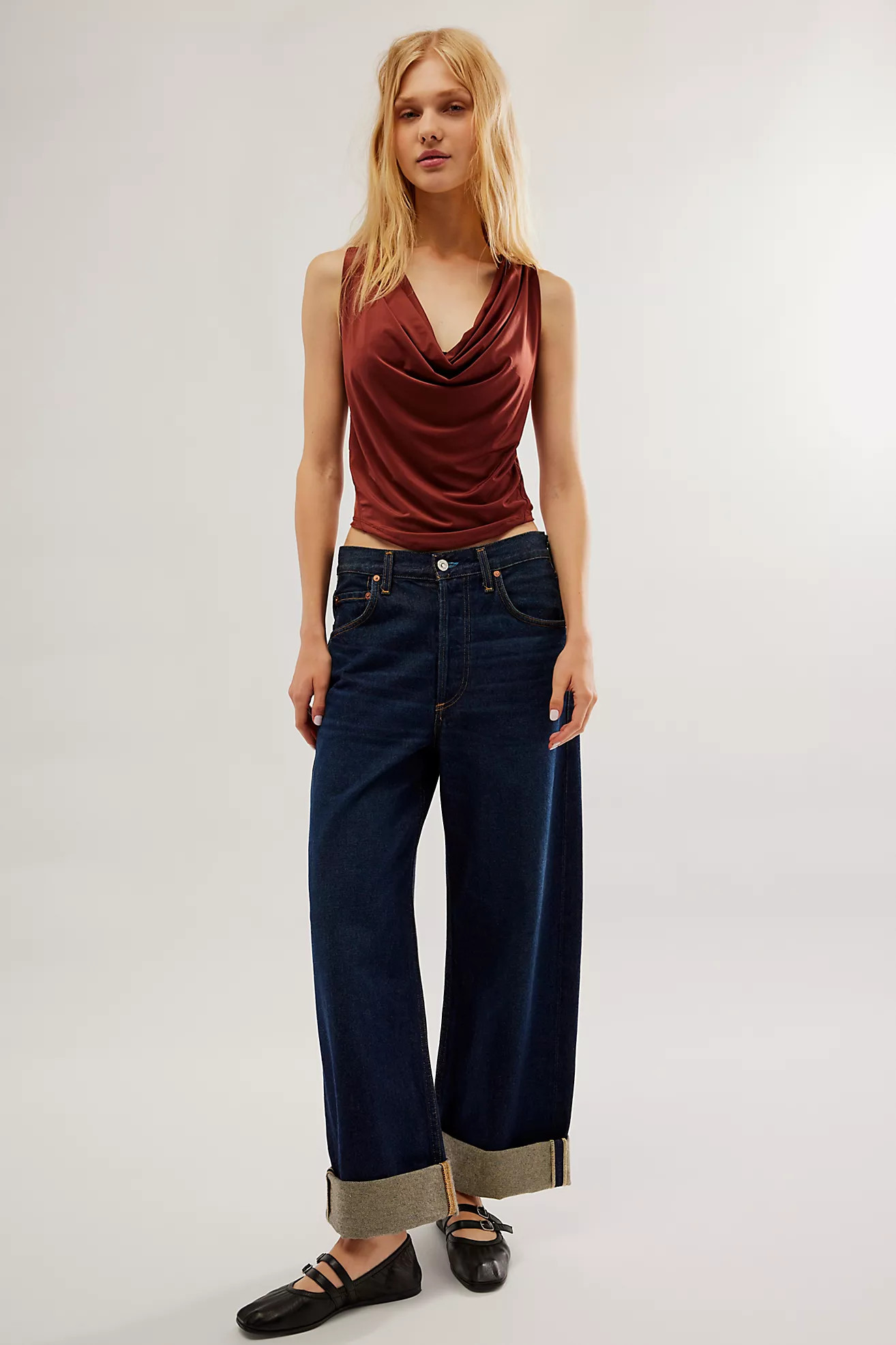Citizens of Humanity Ayla Baggy Cuffed Crop Jeans | Free People (UK)