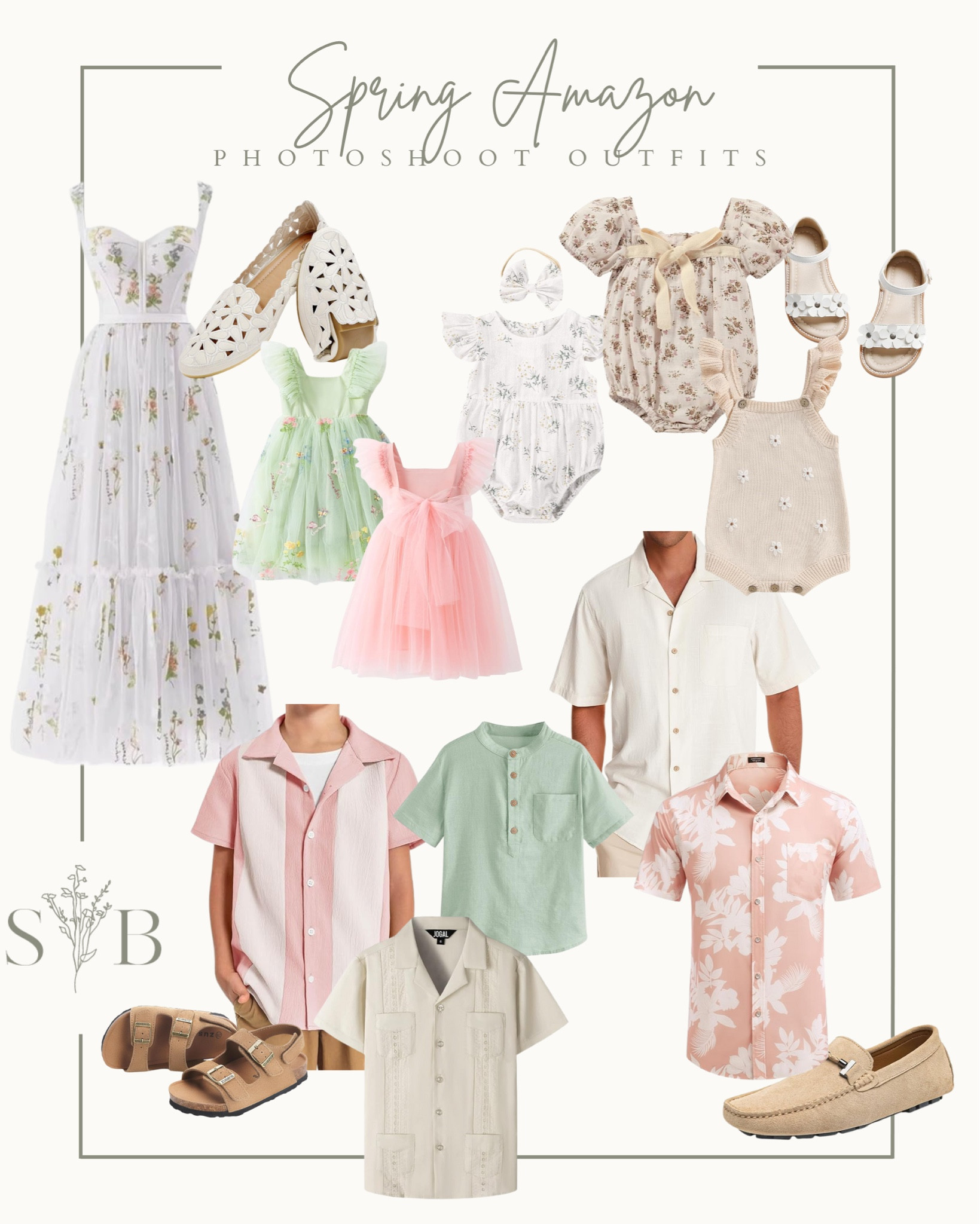 Amazon spring photoshoot outfit options! So affordable and fun to play with patterns ! Just have a good mix of some pattern with mostly neutral solids  

#LTKStyleTip #LTKFamily #LTKKids