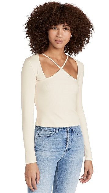 2X2 Cotton Rib Triangle Tee | Shopbop