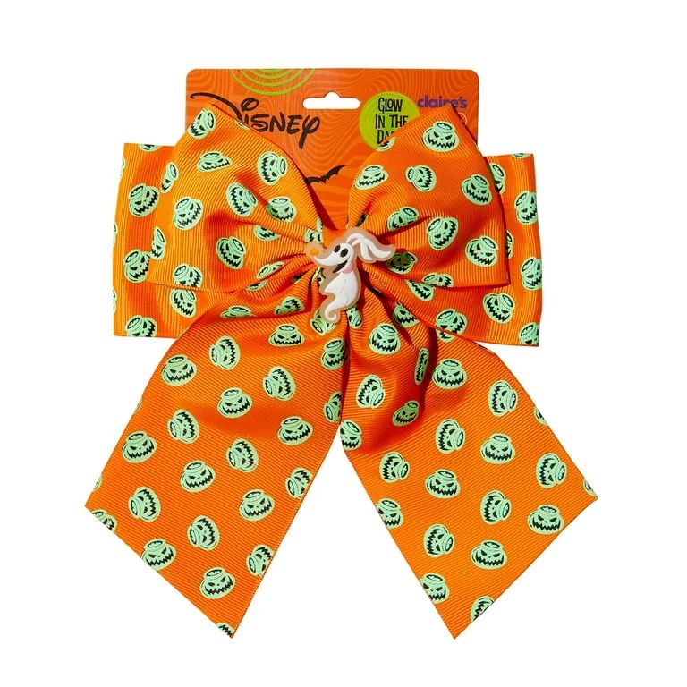 Claire's Disney Halloween Nightmare Before Christmas Zero Bow with Alligator Hair Clip | Walmart (US)