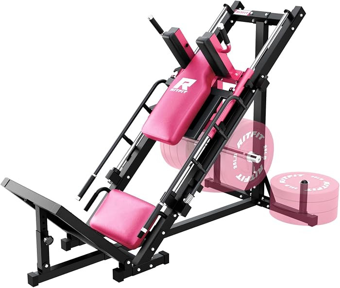 RitFit Leg Press Hack Squat Machine with Linear Bearing, 1200LB Capacity | Amazon (US)