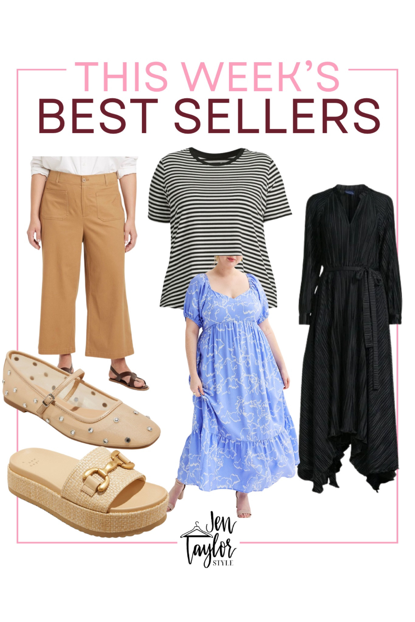 Plus size fashion and curvy outfits best sellers- target ballet flats, target sandals, wide leg pants, plus size dress, spring dress, striped tee, basic tee

#LTKfindsunder50 #LTKplussize #LTKstyletip