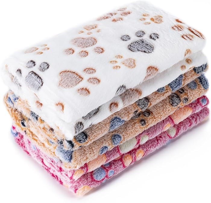 Pet Blanket Super Soft Fluffy Premium Paw Printed | Amazon (US)