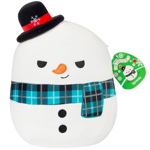 Squishmallows Original 10-Inch Ignacio The Snowman - Official Jazwares Christmas Plush - Collectible Soft & Squishy Snowman Stuffed Animal Toy - Add to Your Squad - Gift for Kids, Girls & Boys | Amazon (US)