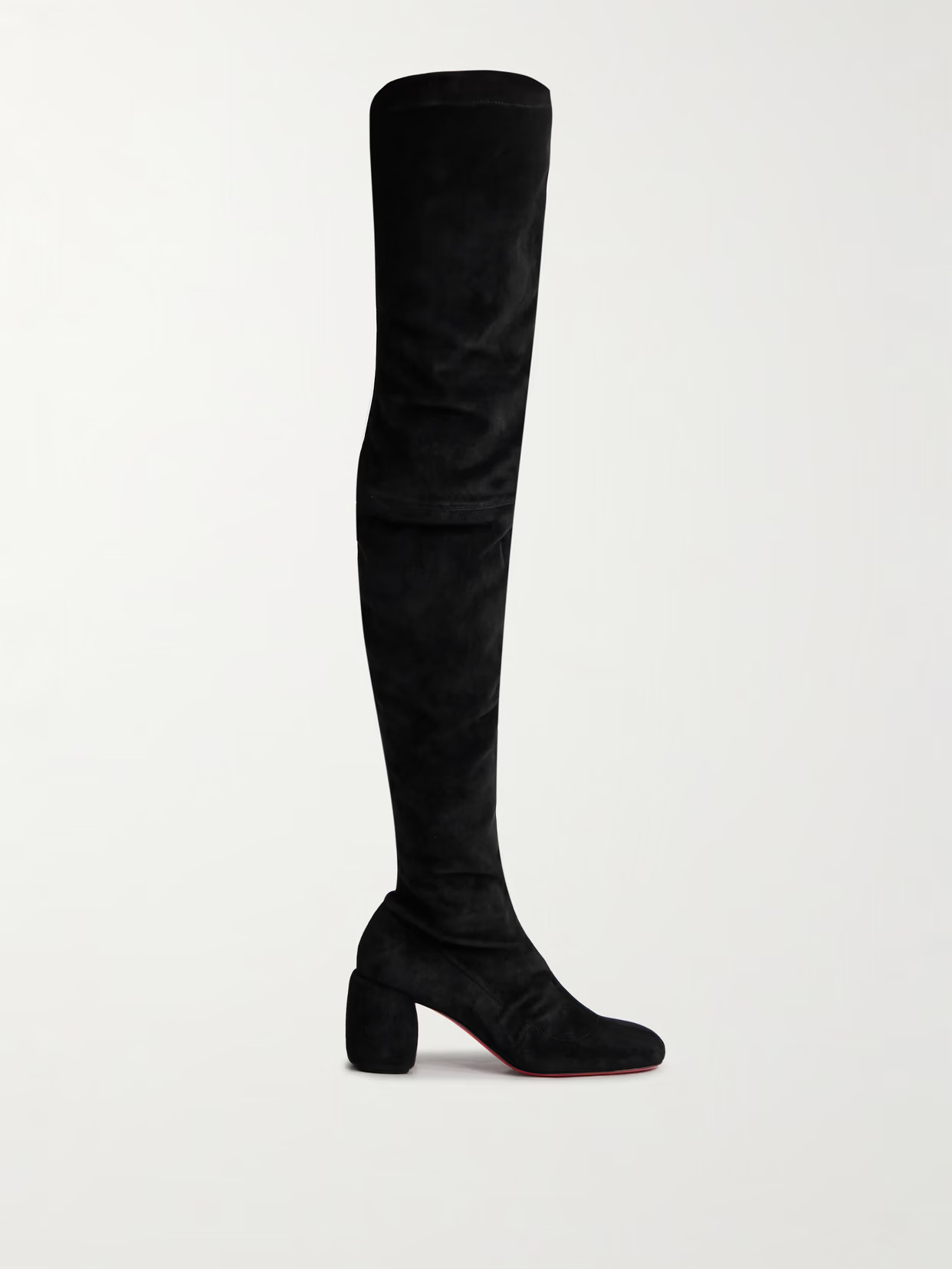 Christian Louboutin - Minny Suede Over-the-knee Boots - Black | NET-A-PORTER (US)