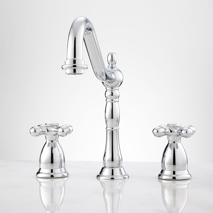 Signature Hardware 329416 Victorian Widespread Bathroom Faucet - Cross Handles | Amazon (US)