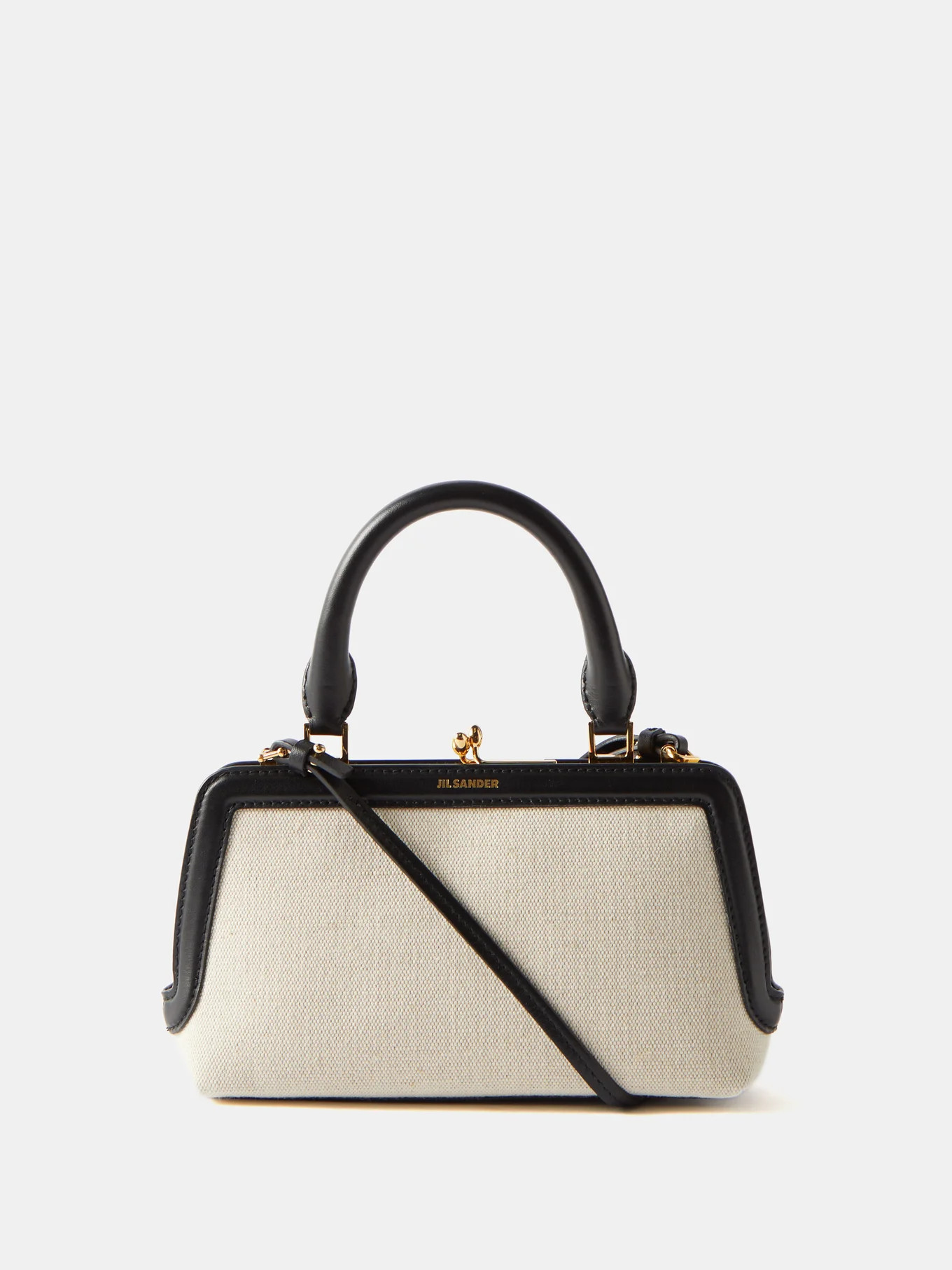 Mini leather-trim canvas handbag | Jil Sander | Matches (APAC)