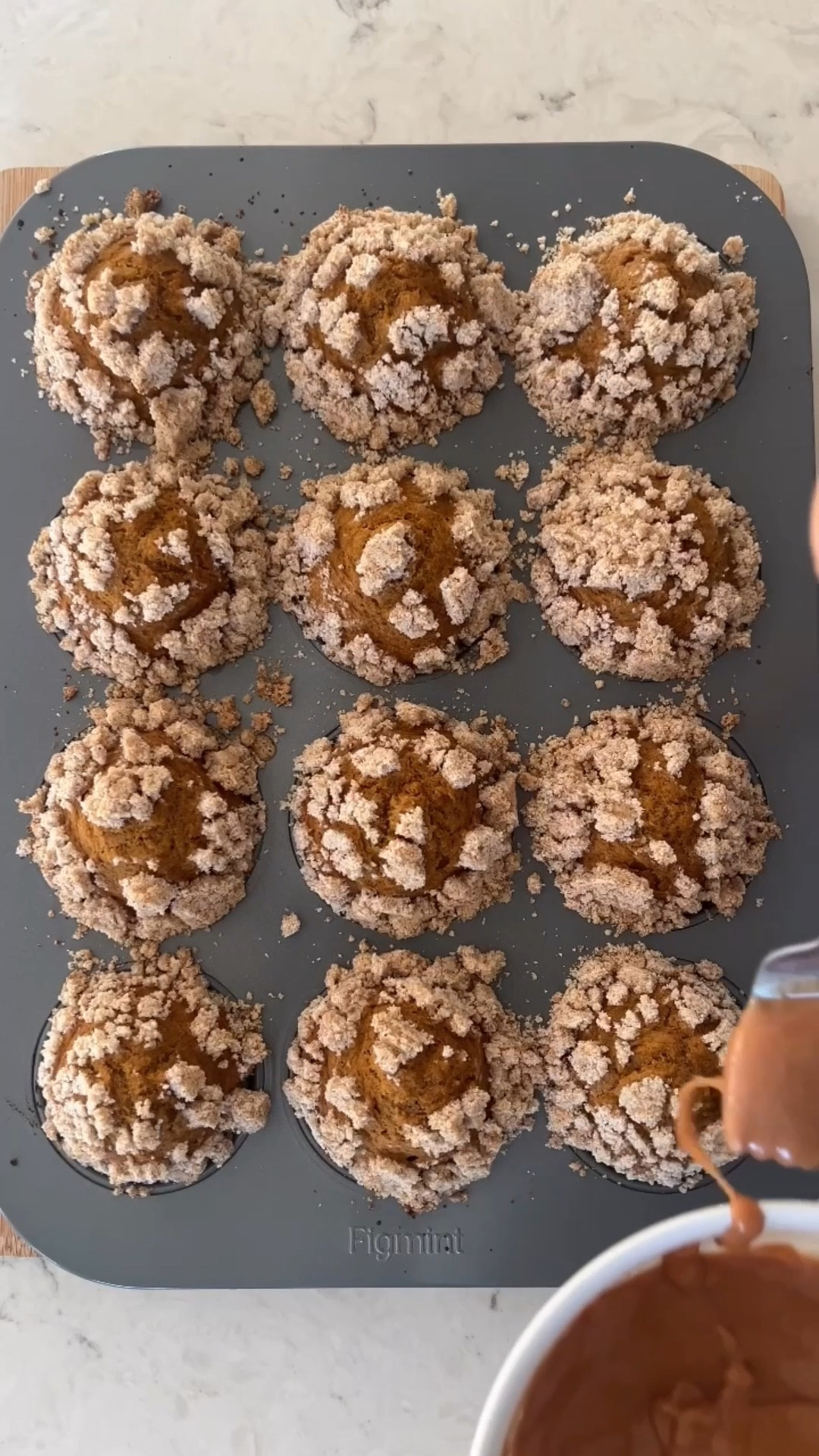 Pumpkin season has officially arrived! 🍂✨ 

These pumpkin crumble muffins with date-flavored icing are soft, spiced and topped with the dreamiest caramel-y drizzle. Perfect with your morning coffee and a cozy October morning.

I’ve linked my favorite fall baking staples here, and you can find the full recipe on my Instagram → [@foxyoxie]. 🧡 

#LTKSeasonal #LTKHome #LTKFamily