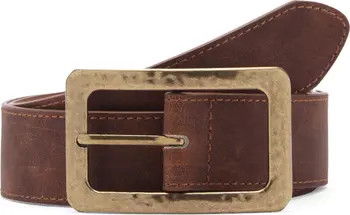 MANGO Square Buckle Textured Belt | Nordstrom | Nordstrom
