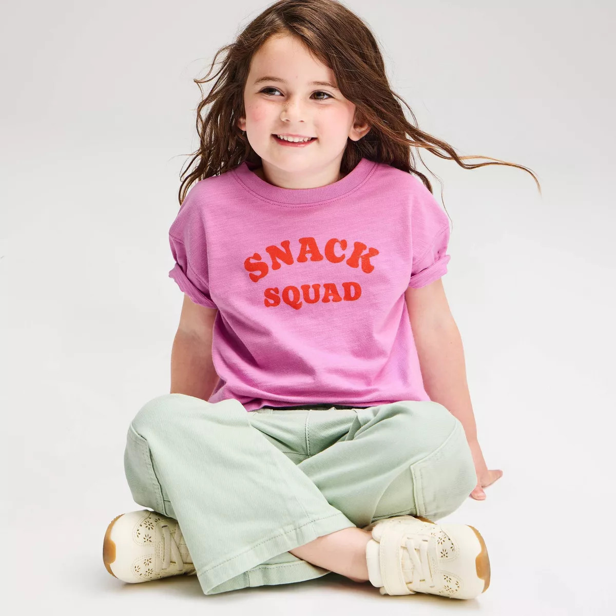 Toddler Girls' Short Sleeve Snack Squad T-Shirt - Cat & Jack™ Purple 12M | Target